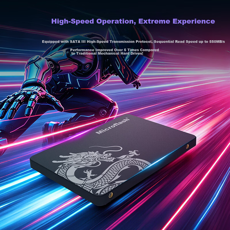 Microflash 1TB SSD Solid State Drive SATA3.0 Interface 550MB/s Read Speed Desktop/Laptop Compatible S580 Series