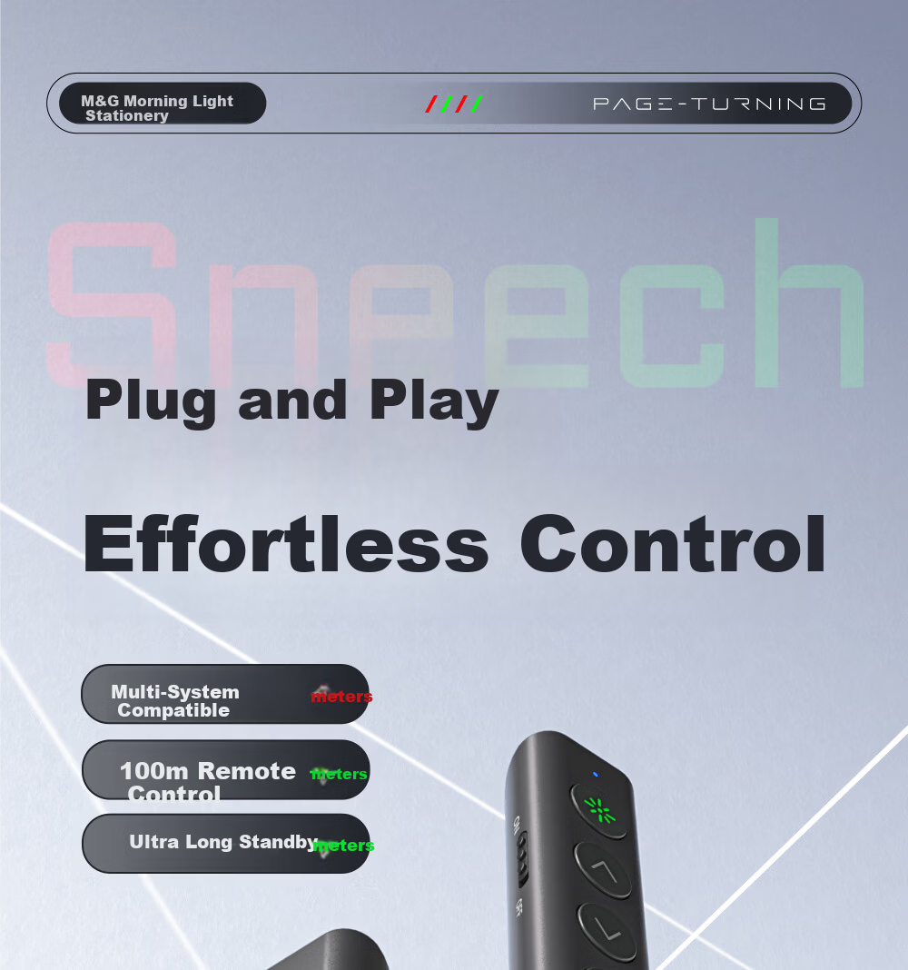 M&G Super Popular Flip Pen Teacher PPT Presenter Laser Pointer Wireless Presentation Remote ADG989L4 1