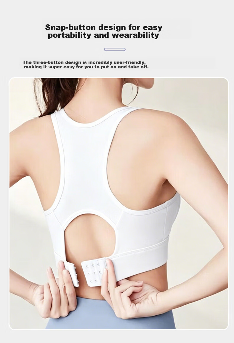 MINISO Sports Bra Yoga Bra Shockproof Medium-High Intensity Sports Vest Backless Fitness Yoga Wear for Women 9