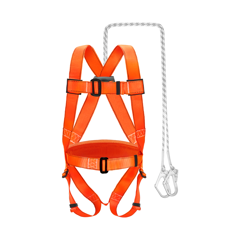 XINGGONG Five-Point Safety Harness, Full-Body Fall Protection Belt for Working at Height, National Standard, Double Large Hooks, 2 Meters, XGD-8