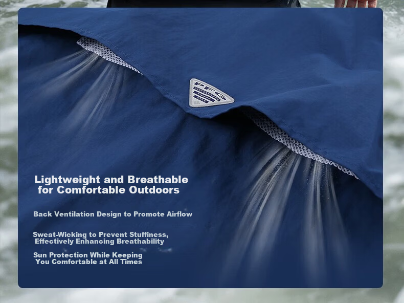Columbia Men's Long Sleeve Outdoor Casual Breathable Quick-Dry Polo Shirt FJ7048 331 XXL 7