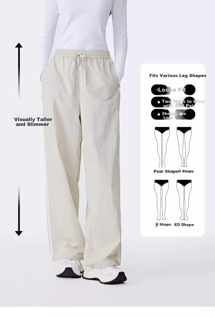 CAMEL Outdoor Sun Protection Straight-Leg Pants 2026 Spring Summer New Women's Moisture-Wicking Quick-Dry Lightweight Breathable Trousers 8171 3