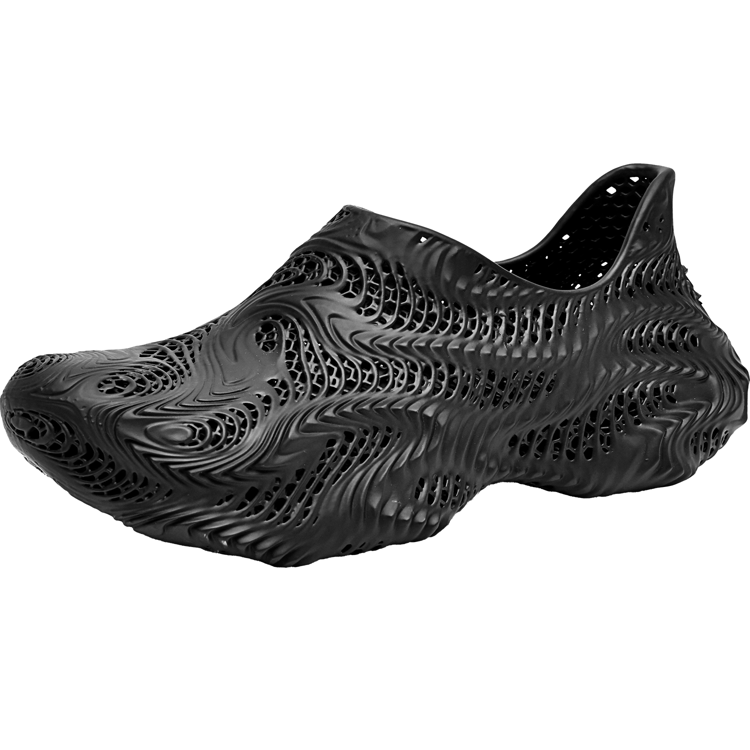 CABBEEN 2026 New Hollow-Out 3D Printed Men's Outdoor Sandals Clogs Size 43 Black