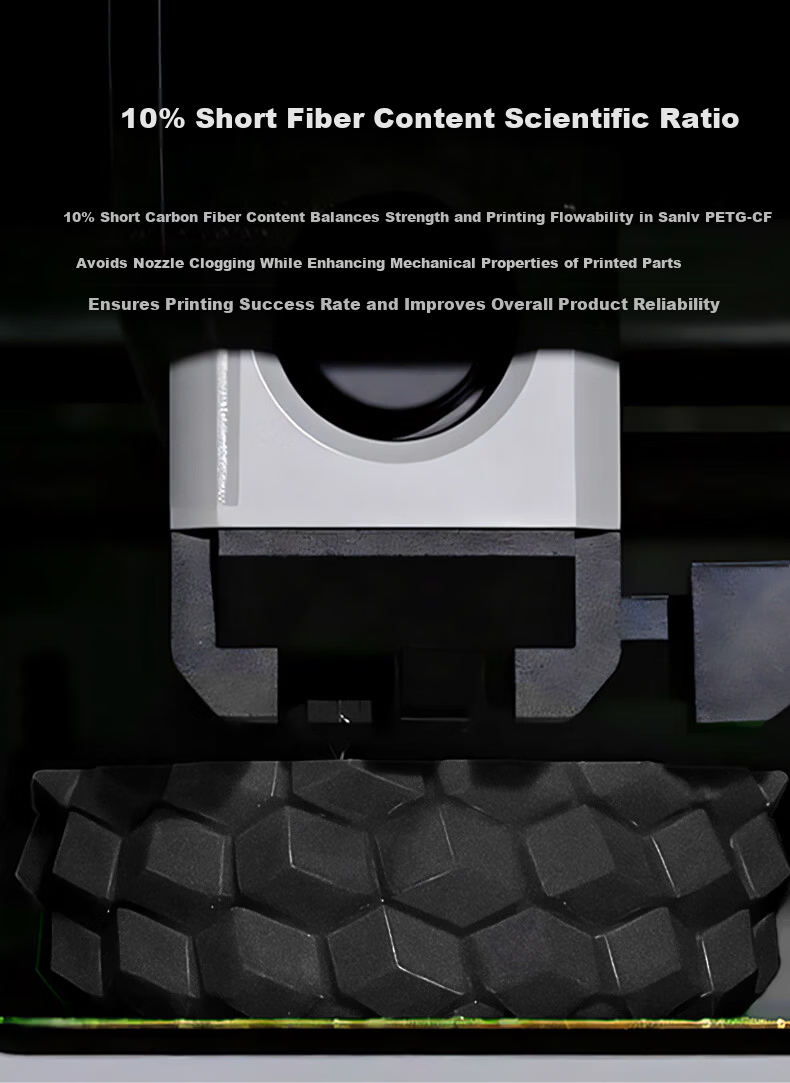 Sanlv 3D Printing Filament PLA-CF Carbon Fiber High Toughness 15% Carbon Fiber Composite for Taz 6 H2D Creality Elegoo FDM 3D Printer 3