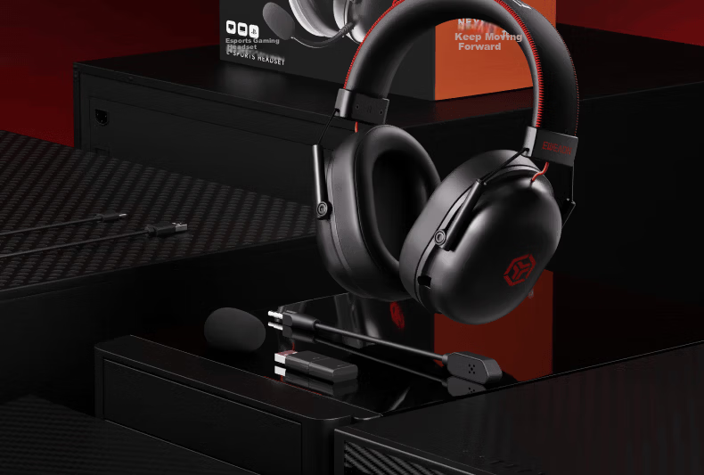EWEADN VX01S Wireless Bluetooth Four-Mode Wired Gaming Headset Over-Ear 7.1 Surround Sound PC Esports Headphones for FPS Games 13