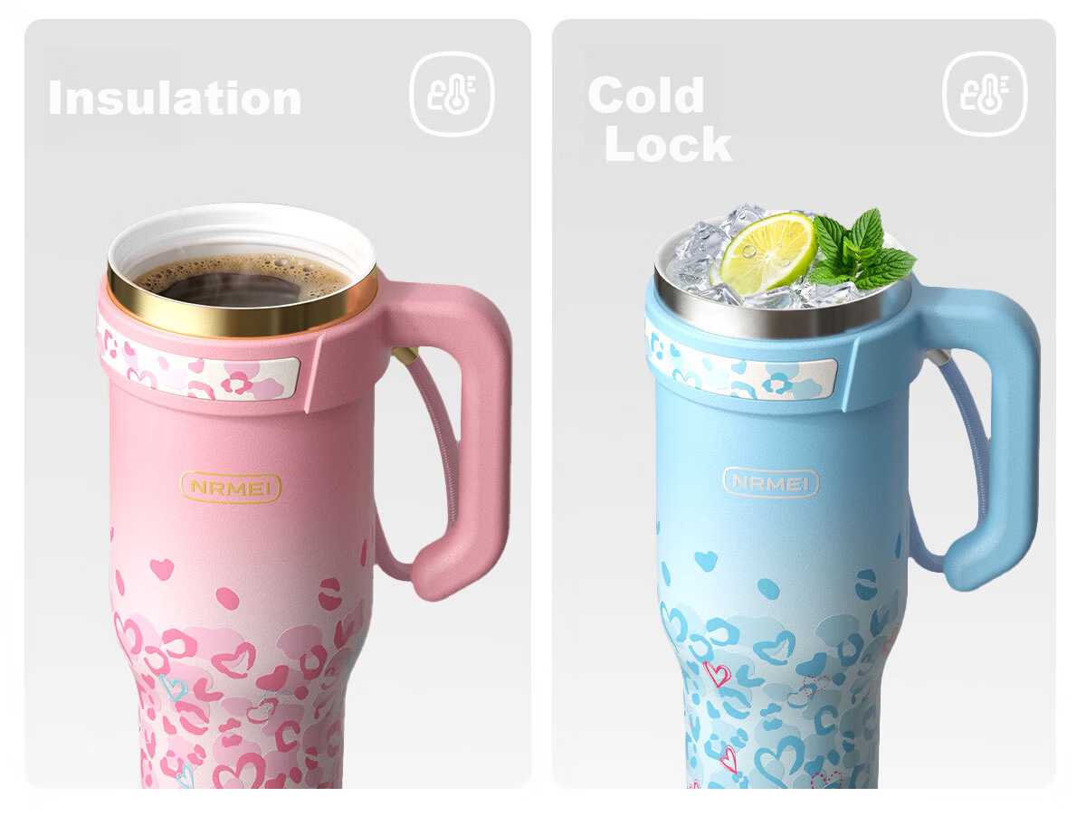 NRMEi Insulated Large Capacity Ice Tumbler 520ml Gift for Girlfriend Couples High-Value Birthday Present 12