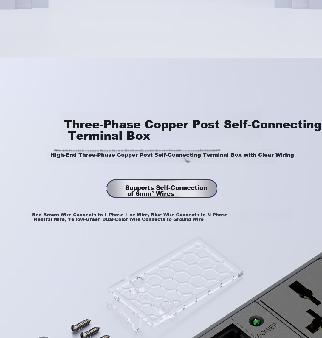 Lengon Wireless PDU Cabinet Socket 32A 8000W Self-Wiring Power Strip 8-Port 6mm² Extension Board High-Power Engineering Server Room Weak Current Box Extension Cord 5