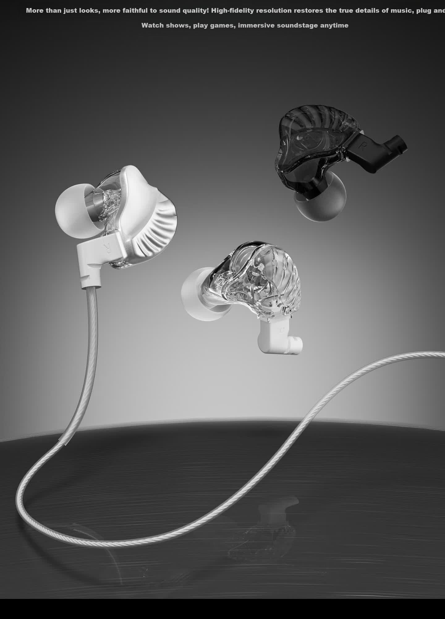 HP 7007 Wired Ear-hook Earphones Type-C Interface Gaming Music HIFI Sound with Microphone for Tablet iPad Laptop 5