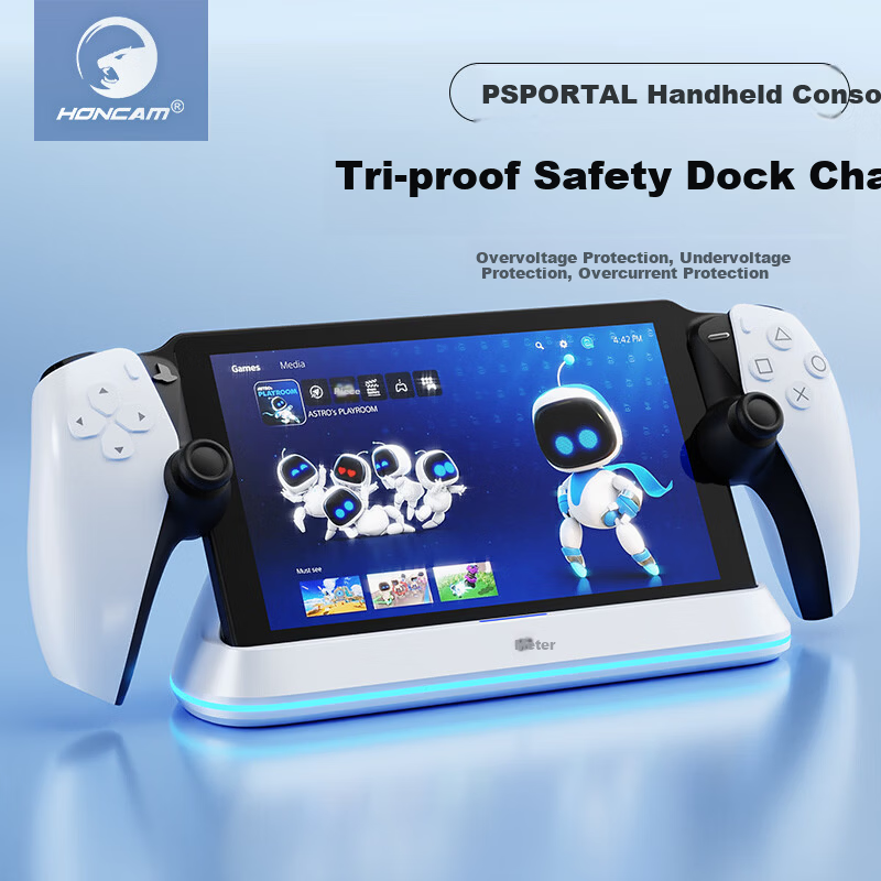 HONCAM PS5 Portal Charging Dock Storage Stand for Sony PS Portal Gaming Console Charger Accessories