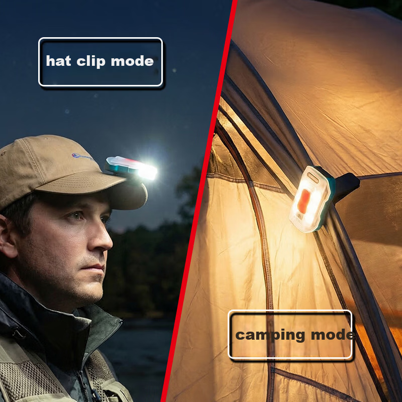 Shanlixi H480C Outdoor Night Fishing Cap Clip Light Multi-Scene Camping Emergency Sensor Stepless Dimming Headlamp