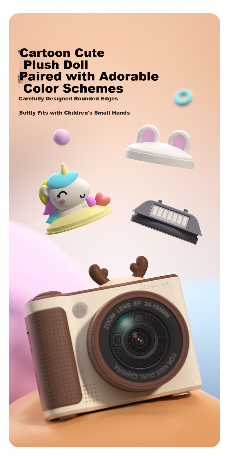 KGPG Children's Camera for Children's Day, Student Mini Camera for Photography and Travel, Mobile Phone Compatible, Purple, Birthday Gift for Boys and Girls 4