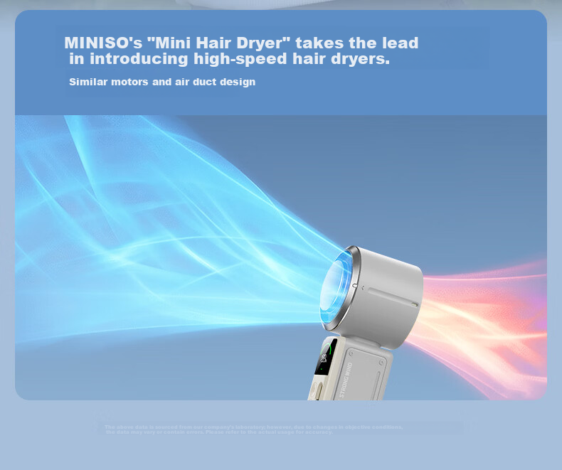 MINISO Portable Handheld Aluminum Alloy USB Fan with Display, Long Battery Life, 3C Certified, High-Speed Rechargeable Desktop Cooling Fan for Office and Students 5