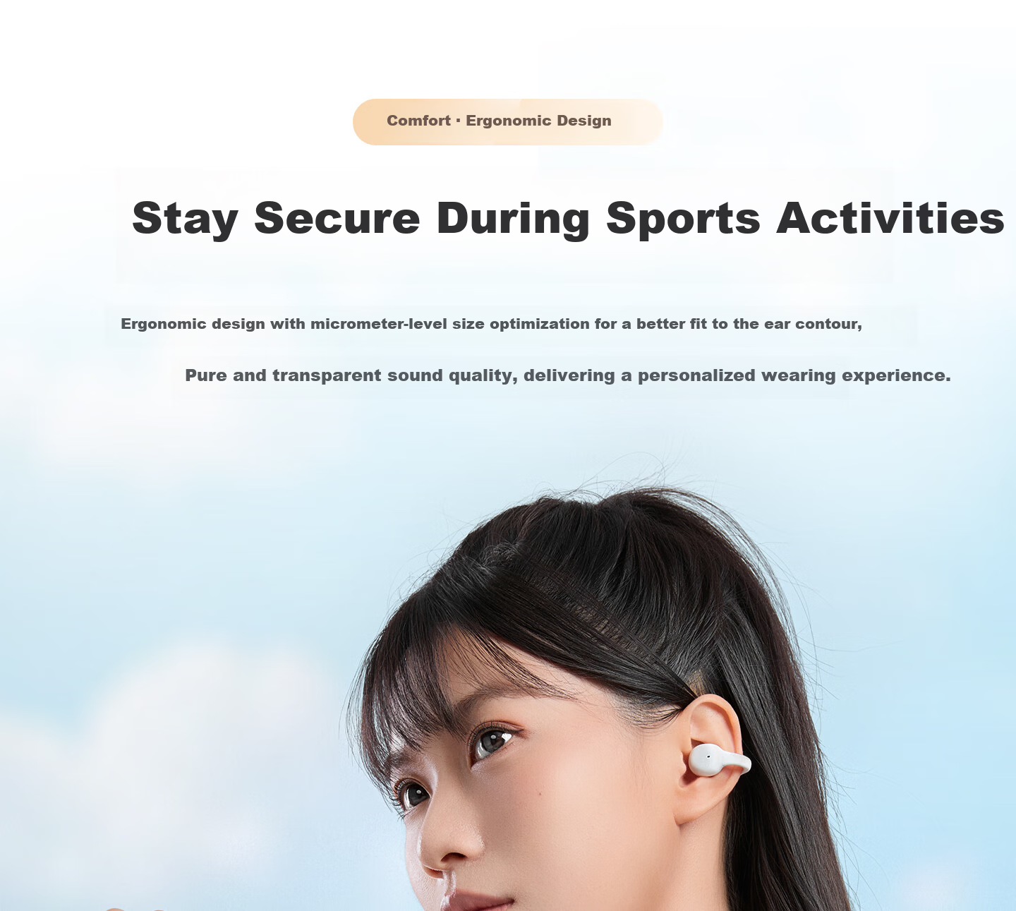 HP [2026 Latest Model | Berlin Sound] Bluetooth Clip-On Sports Wireless Call Noise-Cancelling Bone Conduction Headphones for Running with Long Battery Life and Comfortable Non-In-Ear Design 23