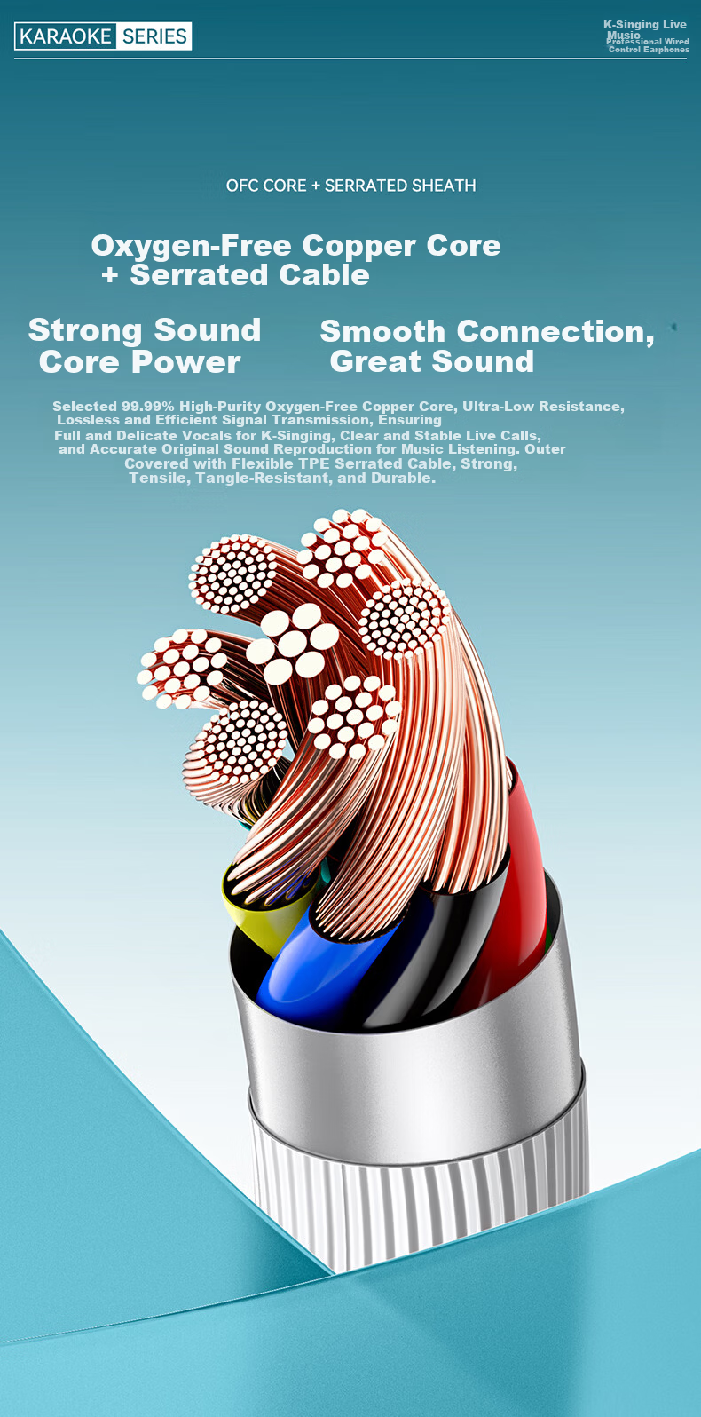 EZHK Popular Type-C Wired Singing Earphones with Built-in Sound Card and Ear Monitor for K-Singing Live Streaming Microphone 12
