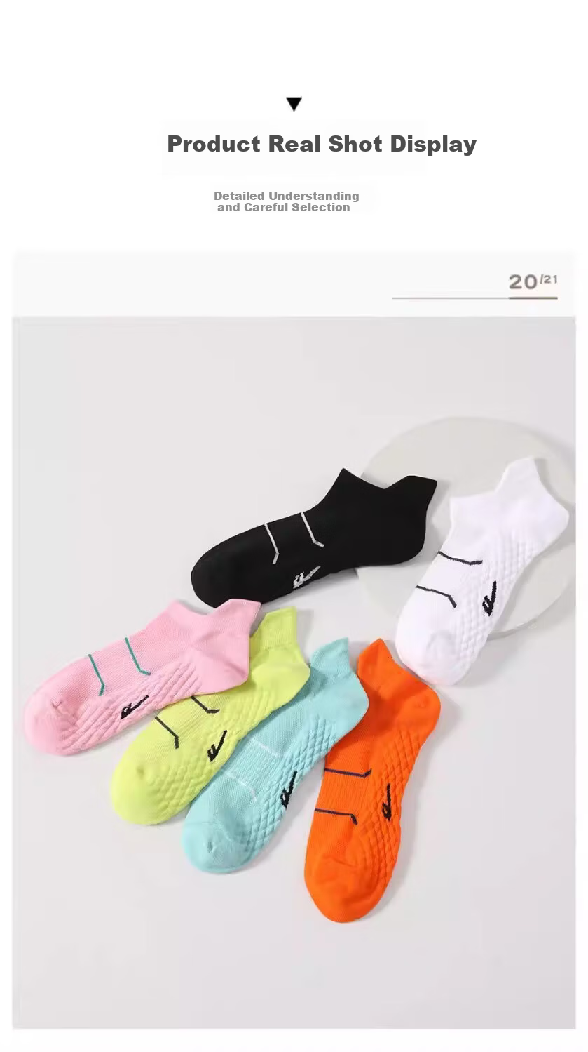 Warrior Sports Socks for Men, Breathable Shock-Absorbing Non-Slip 10A Antibacterial Wear-Resistant Football Running Training Thickened Terry Bottom Short Socks 13