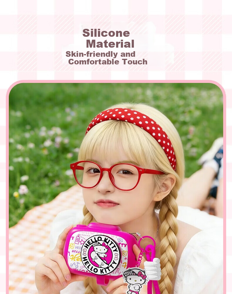 MAQUCC Kids Camera for Photography 6-10 Years Birthday Gift Student Girls 7-14 Years Hello Kitty Toy Practical Party Favor 8-12 20