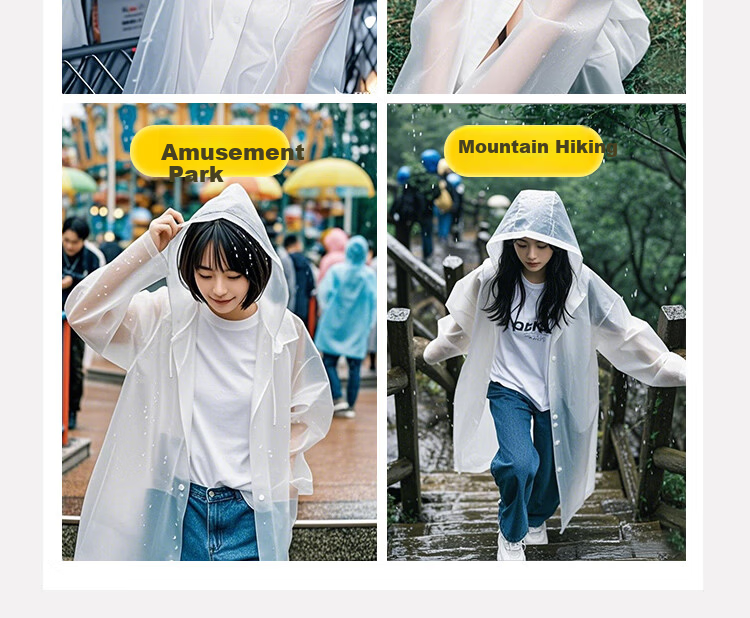 Yucheng Thickened Portable Long Full-Body Raincoat Anti-Storm Disposable Adult Outdoor Hiking Poncho 4