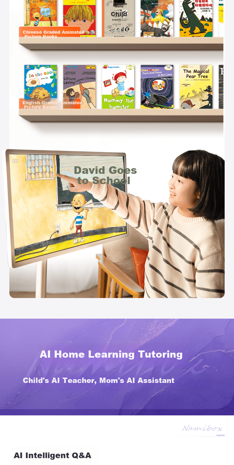 NanoBox Learning Machine Bestie Edition Educational Version Portable AI Smart 27-inch Large Eye-protection Tablet Online Class Screen New Curriculum Resources Dual System 8+256GB with AI Remote Contro 11