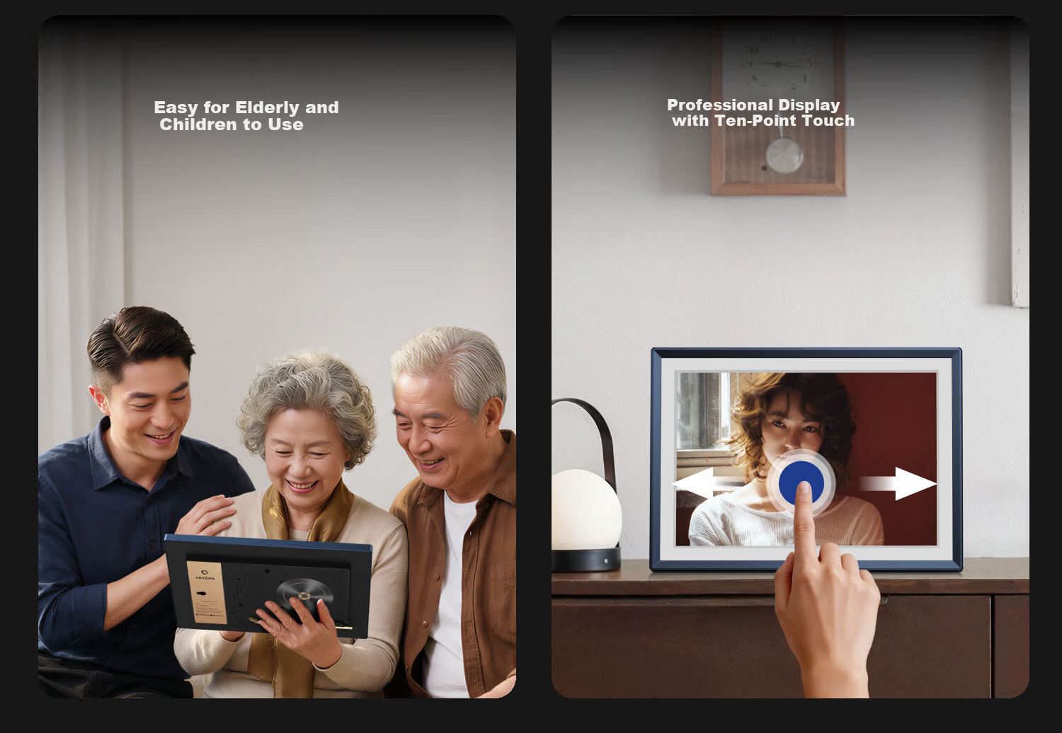 ARZOPA D14 Inch Digital Electronic Photo Frame Smart Cloud Frame Digital Album Photo Video Touch Display Desktop/Wall Mount Premium Gift Recommendation 19