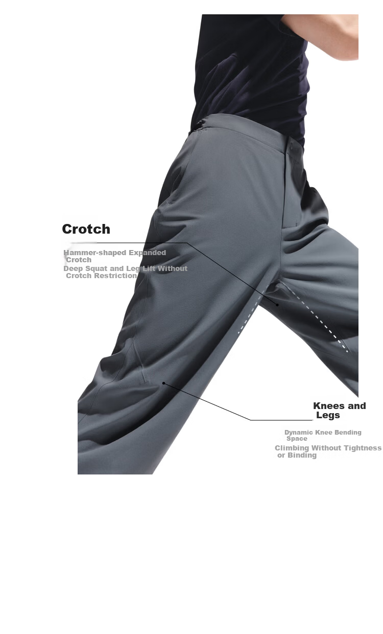 Beneunder Men's Wide-Leg High-Elastic Cooling Outdoor Commuter Casual Pants EL003 Ink Gray S 11