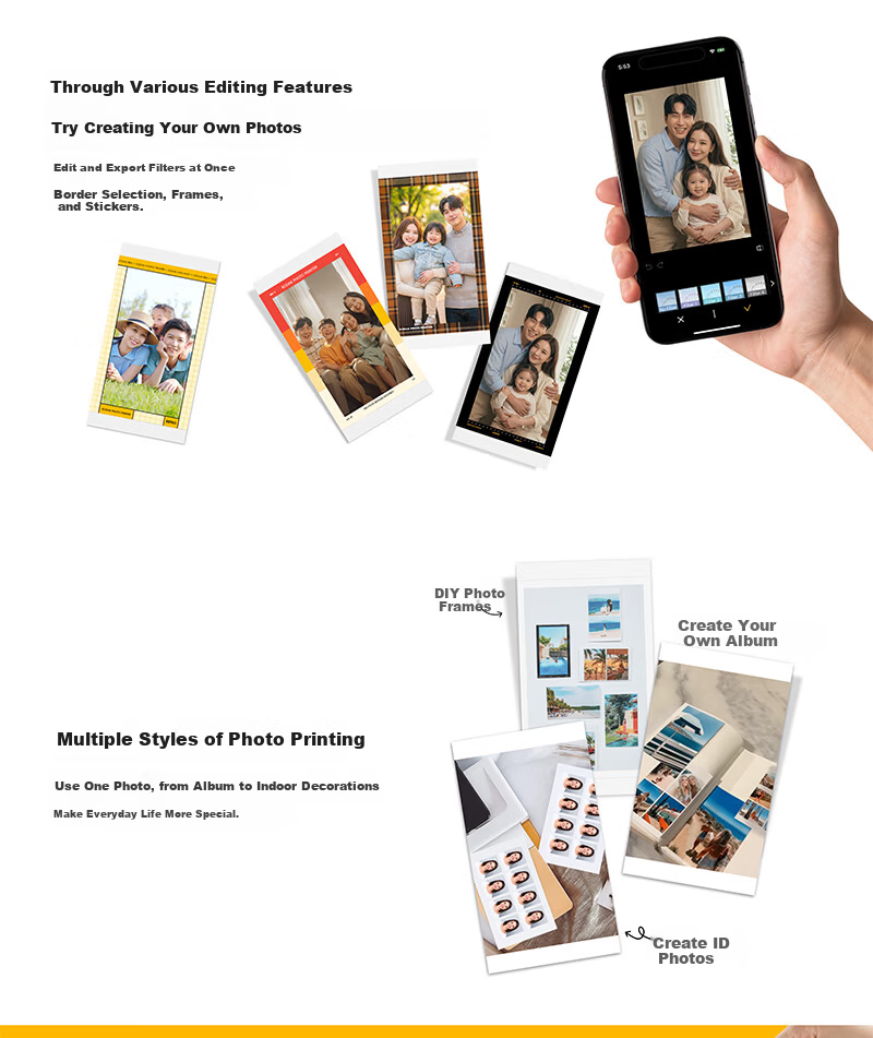 KODAK Dock Plus Photo Printer Portable Home Bluetooth Color Photo Printer 6-Inch Thermal Sublimation Printing Holiday Gift 4