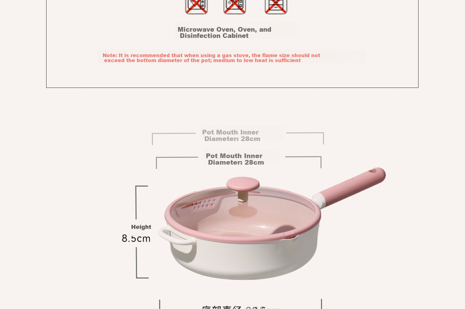 Carote Ceramic Non-Stick Frying Pan Wok 32cm, Household Induction Gas Stove Compatible, Fluorine-Free Coating 31