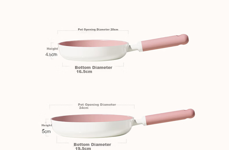 Carote Titanium Ceramic Non-Stick Frying Pan 24cm - Home Use Steak Pan, Egg Pan, Pancake Pan, Compatible with Induction and Gas Stoves 21