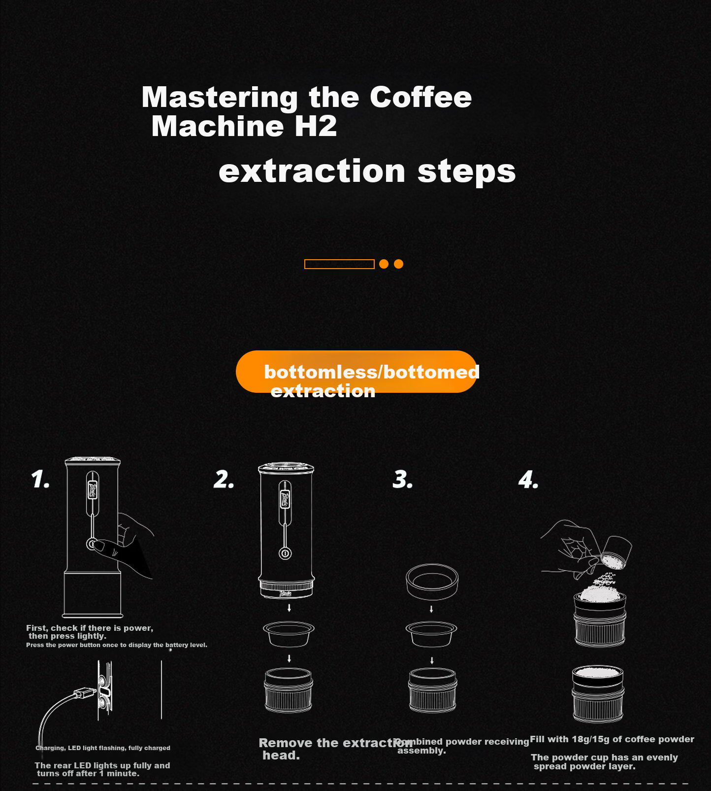 Bincoo Portable Coffee Maker H2Pro Capsule Coffee Machine Small Electric Italian Espresso Extractor 21