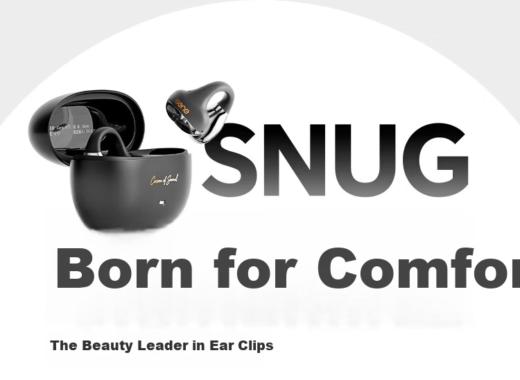 Jiyin [Slight In-Ear Sports Ear Clip] Bluetooth 6.0 Ear Clip Open-Style Running Music Gaming Noise-Cancelling Long Battery Life Bone Conduction Concept Wireless Ear Hook V17 20