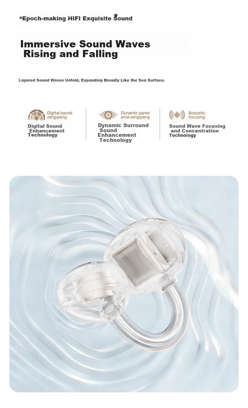 Chuangu 2026 New Berlin Sound Effect TOP1 Bluetooth Bone Conduction Clip-On True Wireless In-Ear AI Translator Open Sports Cycling Long Battery Life Earphones 6