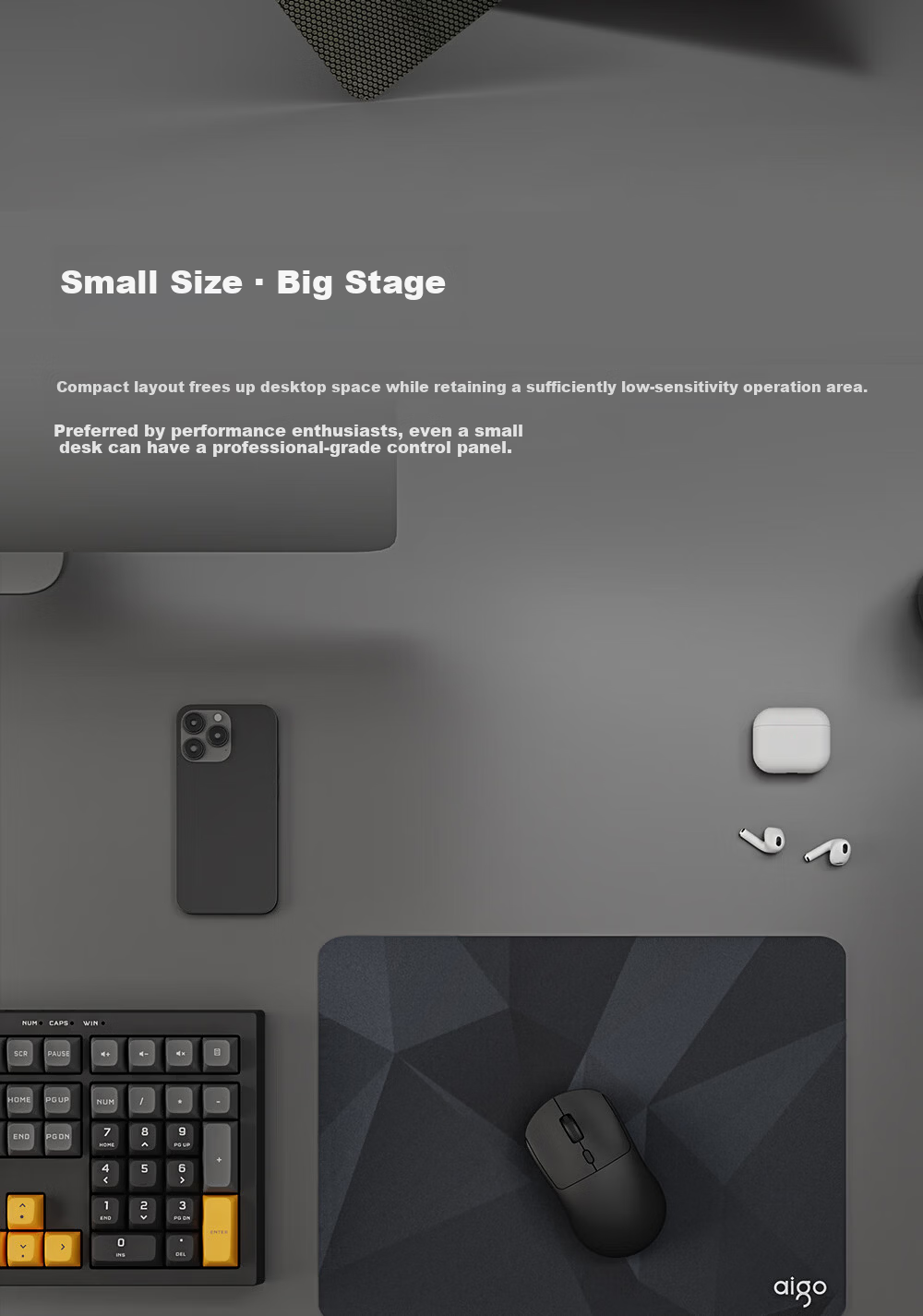 Aigo Glass Mouse Pad DMP300 Micro-Etched Tempered Glass Mat Non-Slip Office Computer Desk Mat Gaming FPS Smooth Mouse Pad Rose Red 10