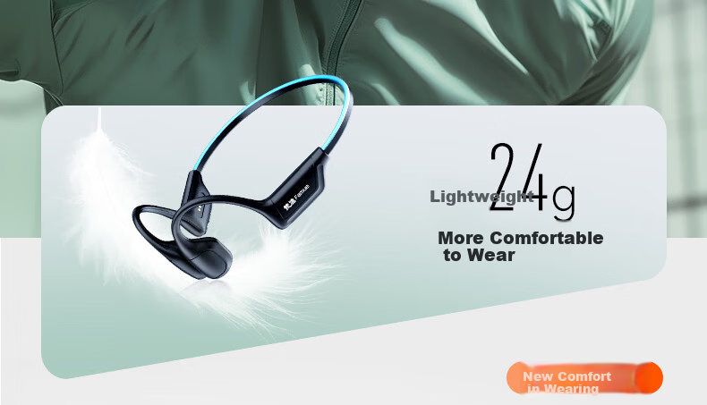 Fanmu Bone Conduction Bluetooth Sports Gaming Earphones IP55 Dustproof Waterproof 32GB Storage MP3 Open Wireless Non-In-Ear Running Cycling Marathon M5 Black 7