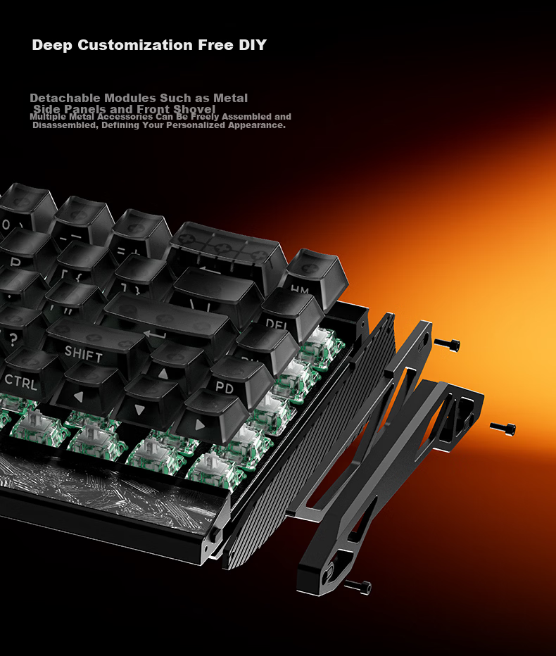 Pioneer ES68 Customizable Gaming Mechanical Keyboard with Magnetic Switches, Flagship Aluminum Alloy, Hot-Swappable Full Keys, Dual USB 3.0 Ports, 32K Polling Rate, Laptop Peripheral 10