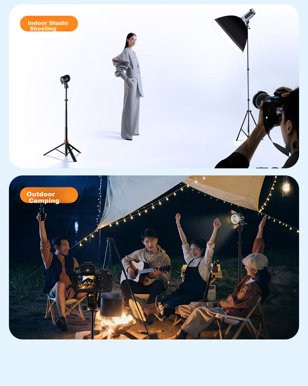 Zhuoer MS-60 Portable Tripod Quick-Release Anti-Pinch Multi-Function Aluminum Alloy Phone Live Streaming Stand DSLR Camera Photography Panorama Aluminum Alloy Tripod 12