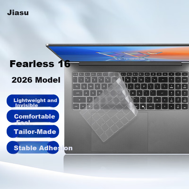 Jiasu Asus Vivobook 16/16SE 2026 Keyboard Cover Soft Silicone Invisible Fit Dustproof Silent Typing Keyboard Protector