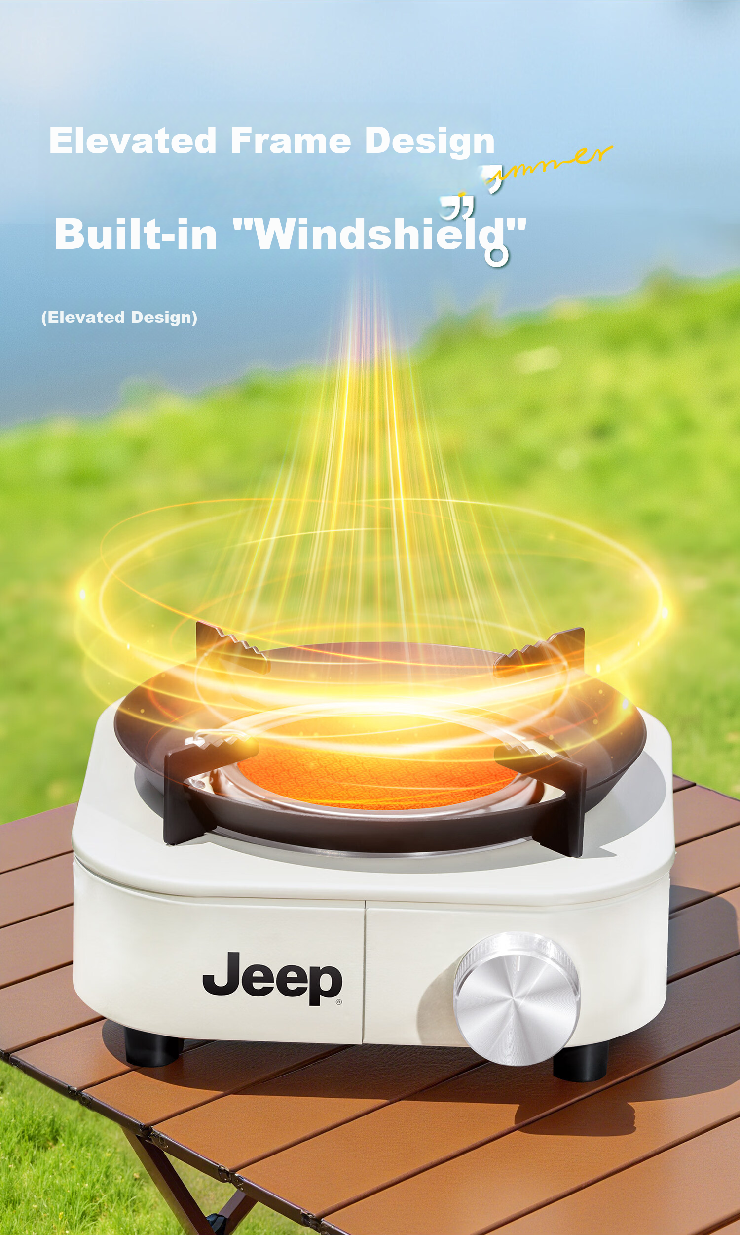 JEEP Infrared Split Cassette Stove Outdoor Portable Camping Cooking Equipment Gas Stove New Cookware Black 7