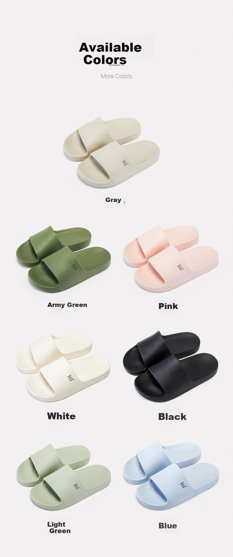 361° Women's Slip-On Slippers Non-Slip Soft EVA Sole Indoor Office Lightweight Comfortable Casual Sandals 9