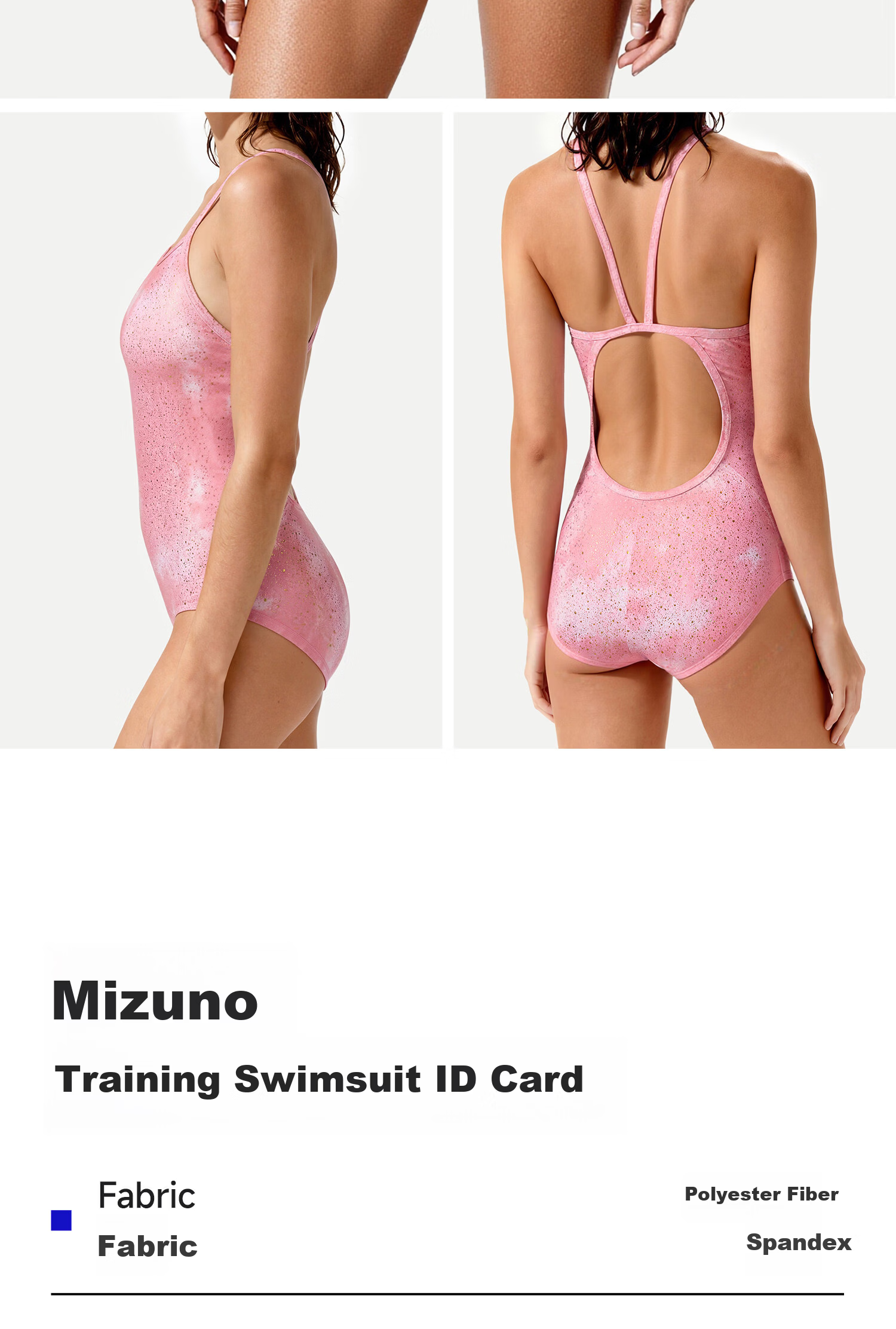 MIZUNO Women's One-Piece Triangle Professional Sun-Protective Swimsuit Sexy Back Slimming Swimwear AD330 Pink M 10