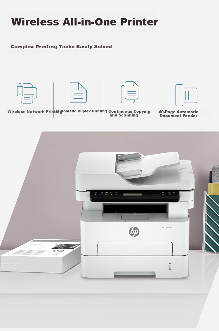 HP 323sdnw A4 Monochrome Laser Printer Auto Duplex Copy Scan Print Office Printer 30ppm Wired and Wireless Printing 2