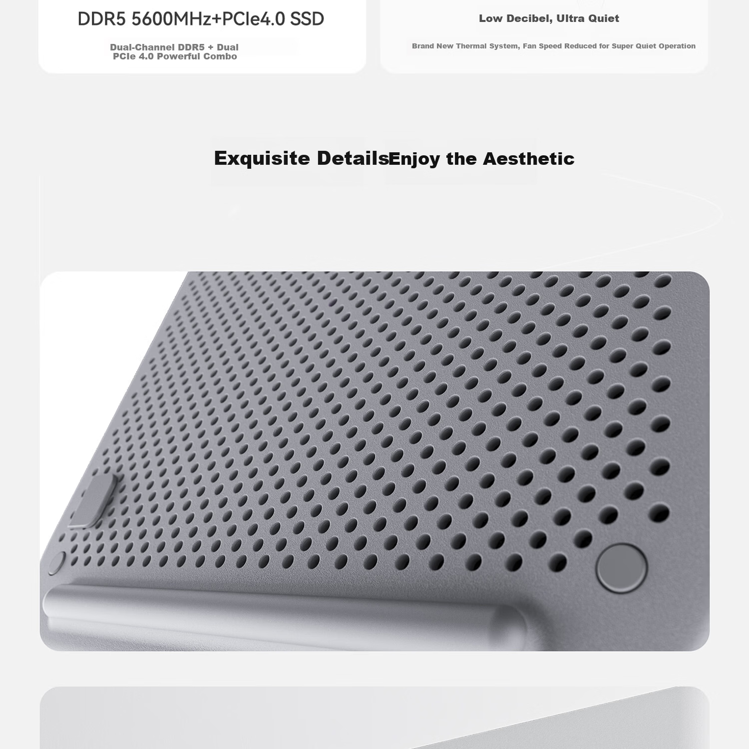 Lingke Subsidy 15% SER8 8745HS High-Performance AMD Ryzen 7 Ultra-Quiet Mini PC for Entertainment And Office Use, Frost Silver Color, 32GB RAM / 1TB Storage 3