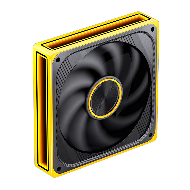 JONSBO ZE-120B ARGB Black 12CM Case Fan (Four-Sided Layered Mirror Full-Width Lighting / Motherboard Sync Lighting / CD Pattern Aluminum Nameplate / PWM Male-Female Connector)