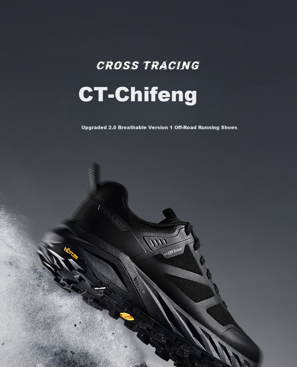 Pelliot CT-Chifeng 2.0 Trail Running Shoes Unisex Outdoor Vibram Non-slip Cushioning Breathable All-Terrain Mountain Running Shoes 1