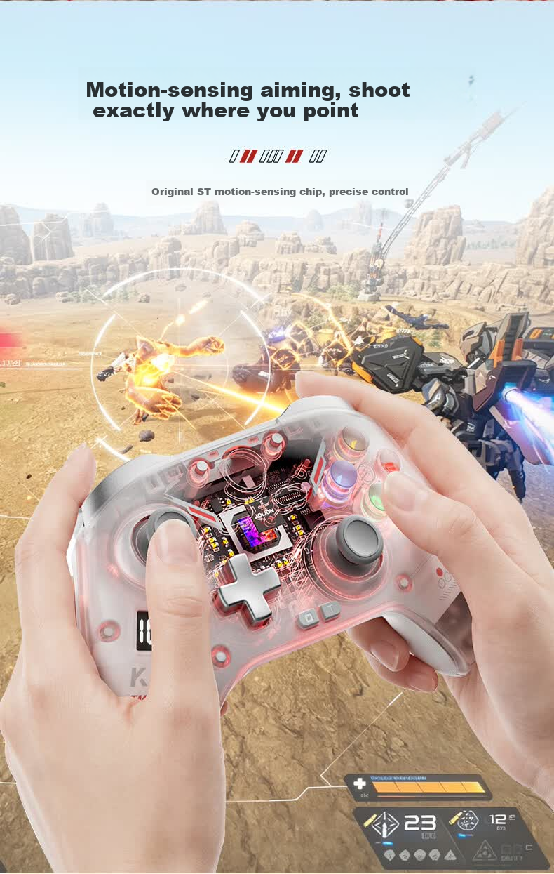 Aolion K30 Gaming Controller Layout Switch PC Steam Dual Trigger Switch 2nd Gen NS Android iOS iPad Xbox-style Wireless Bluetooth Gamepad 14