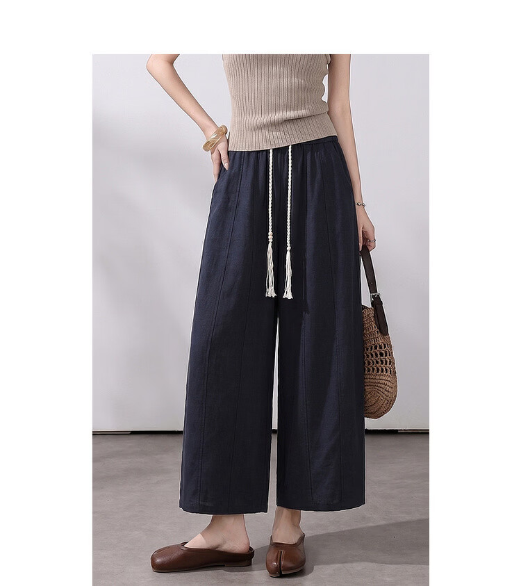 Demana [Lyocell Cloud Oxygen Cotton] Summer Relaxed Urban Loose Curved Pants Elastic Waist Slimming Fashion Women's Casual Pants 9