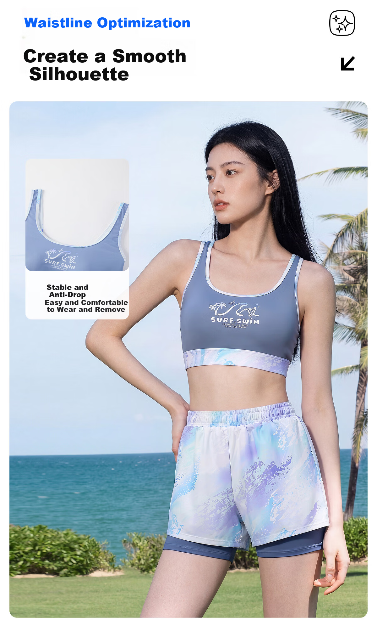 361° Women's Three-Piece Swimsuit Set 2026 New Luxury Beach Vacation Loose Plus Size Swimwear Hot Spring 7