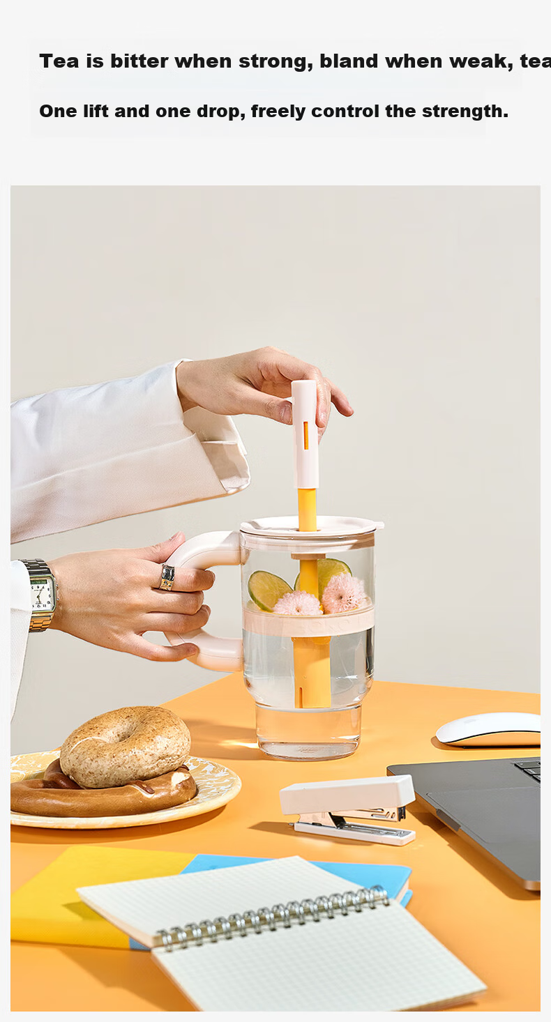 Chakolab Giant Tea Separation Straw Cup for Women High-Value Large Capacity Tritan Daddy Cup Stress Relief 6
