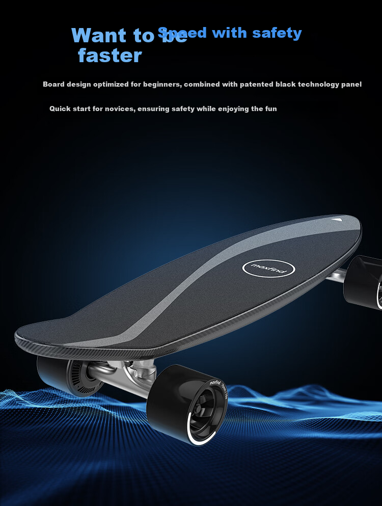 Maxfind Patented Electric Skateboard Four-Wheel Beginner Youth Kids Long-Lasting Model 9