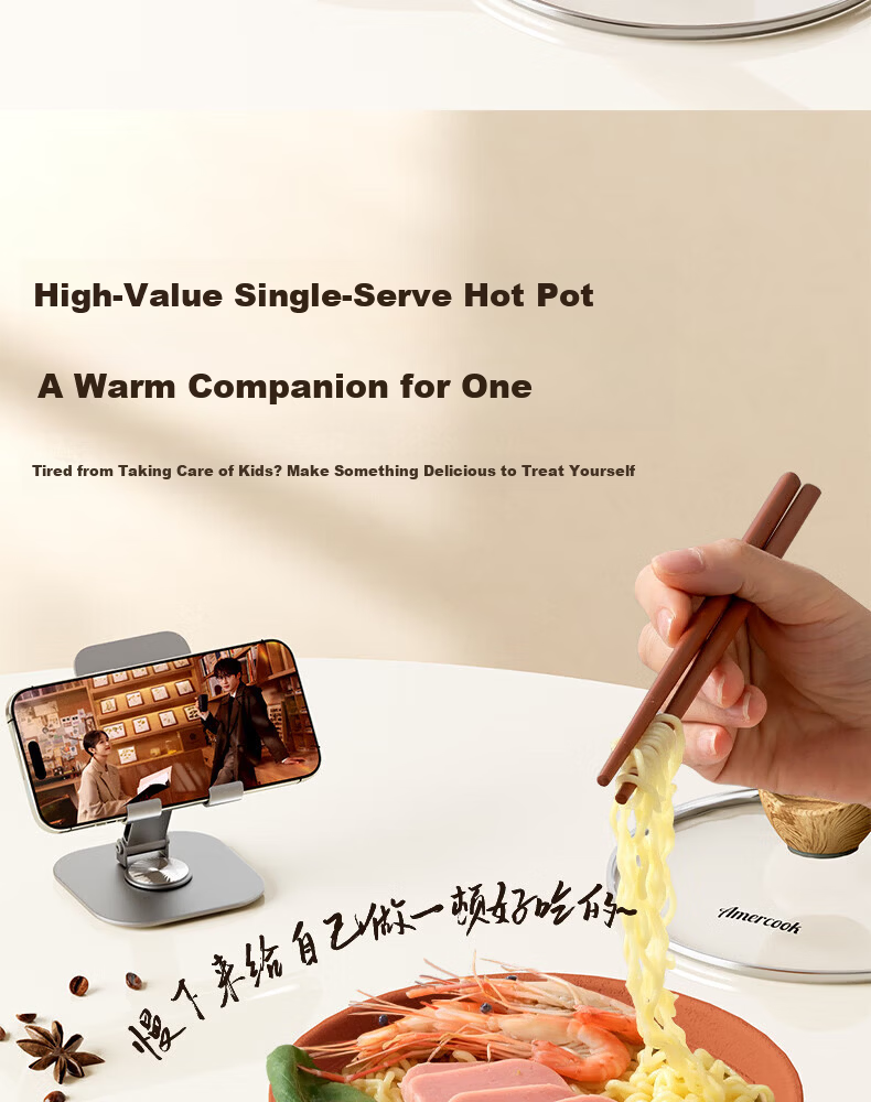 Amercook Clay Milk Pot Non-Stick Baby Food Pot Instant Noodle and Porridge Cooking Pot Amir Pot for Home Induction Cooker and Gas Stove 17