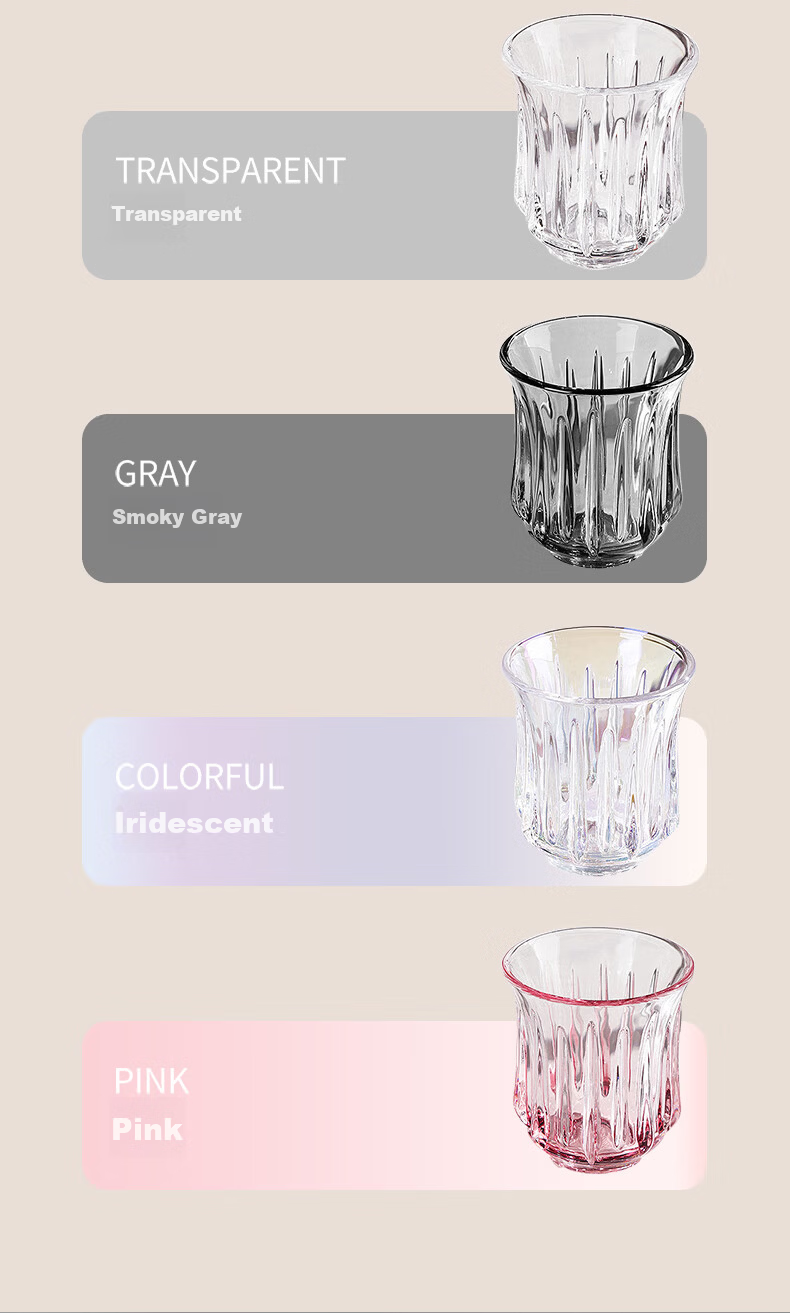 Bincoo Hand Brewed Coffee Glass Vintage Dirty Coffee Cup Australian White Cup Espresso Cup - Transparent 240ml 11
