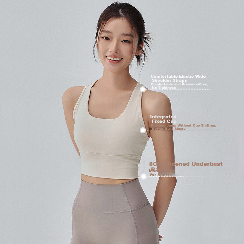 Free Style High-Intensity Sports Bra for Women Shockproof Push-Up Racerback Professional Running Fitness Pilates Yoga Bra
